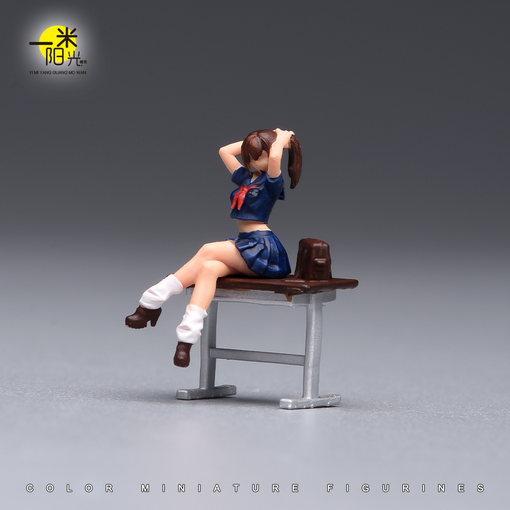 Desk Setup With Tv - 페인트칠된 미니어처, 1/87, 1/64 스케일, 일본
