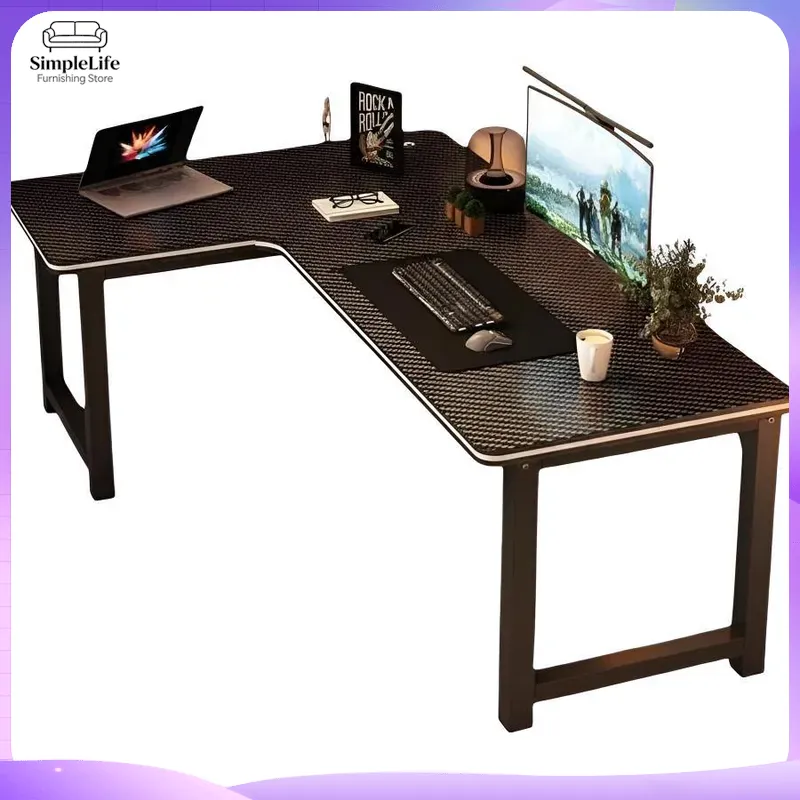 Desk Setup L Shaped - 코너 게이밍 책상 컴퓨터 책상, PC