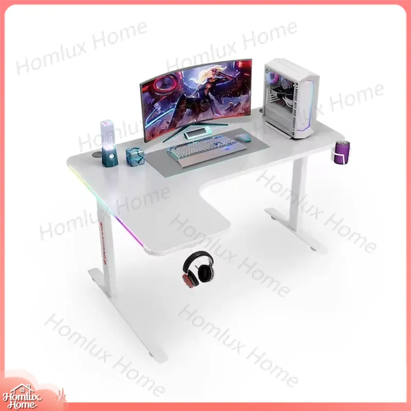Desk Setup L Shaped - 대형 L자형 RGB LED 게이밍 책상
