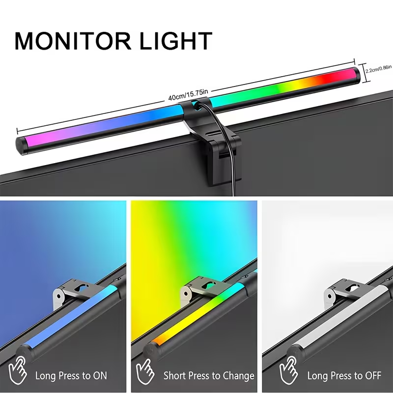 모니터 라이트 바 RGB 라이트바 분위기 조명 USB  - Desk Setup Lamp 리뷰 및 가격