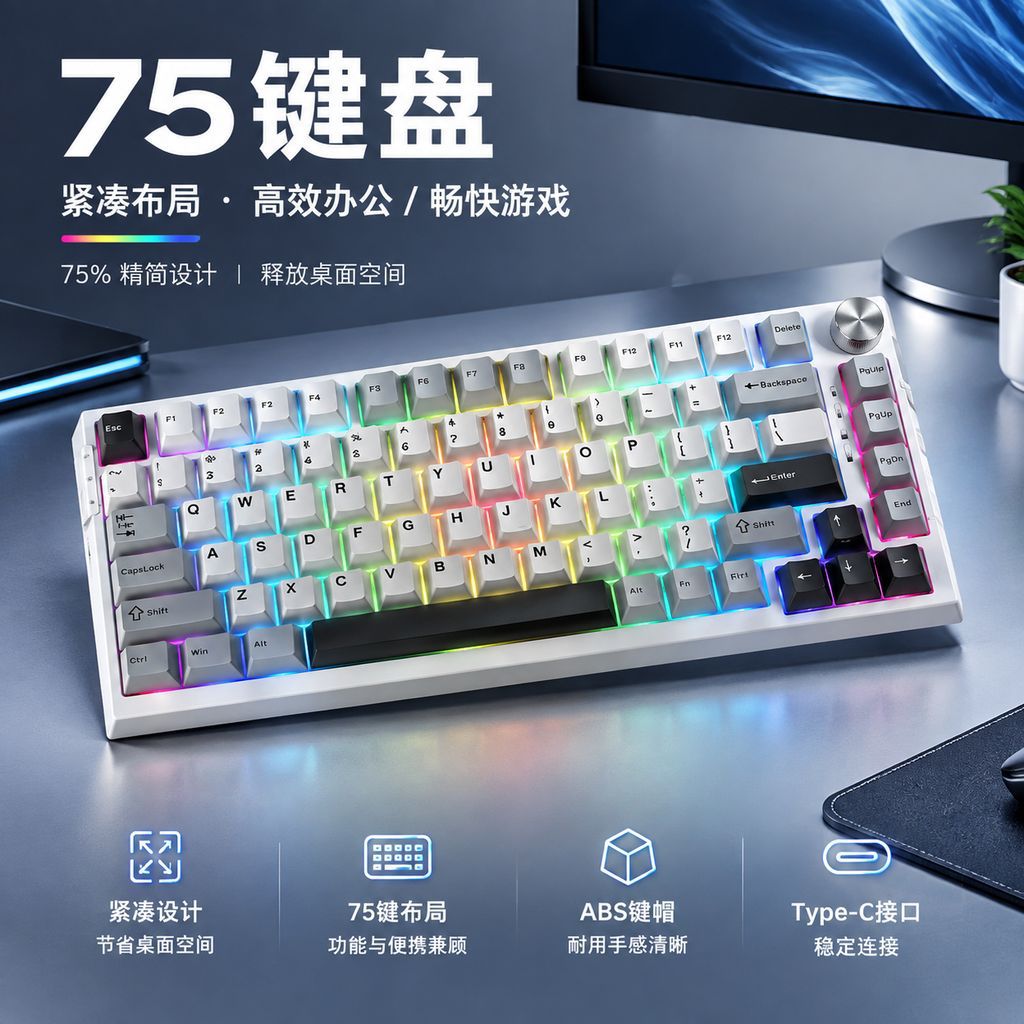 퍼센트 트라이 모드 기계식 키보드, 블루투스, USB- - Desk Setup Pc And Laptop 리뷰 및 가격