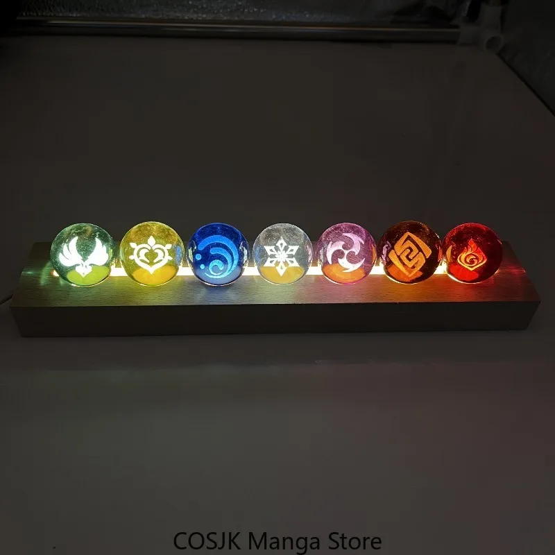 게임 원신 임팩트, 요소를 모티브로 한 유리 구슬, 야 - Desk Setup Lamp 리뷰 및 가격