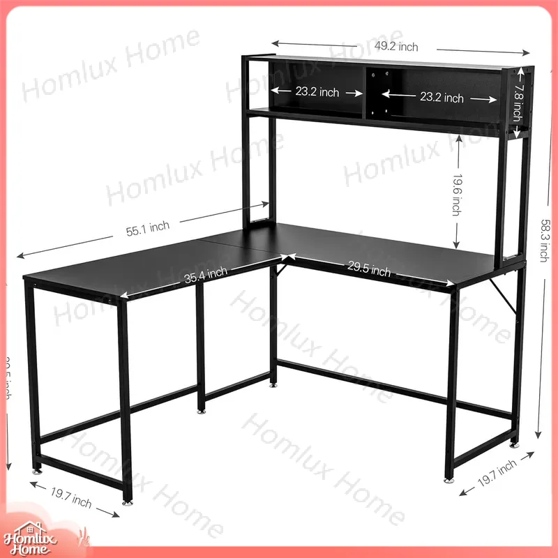 헤비 듀티 게이밍 데스크 (RGB 조명 포함) - 홈  - Desk Setup L Shaped 리뷰 및 가격