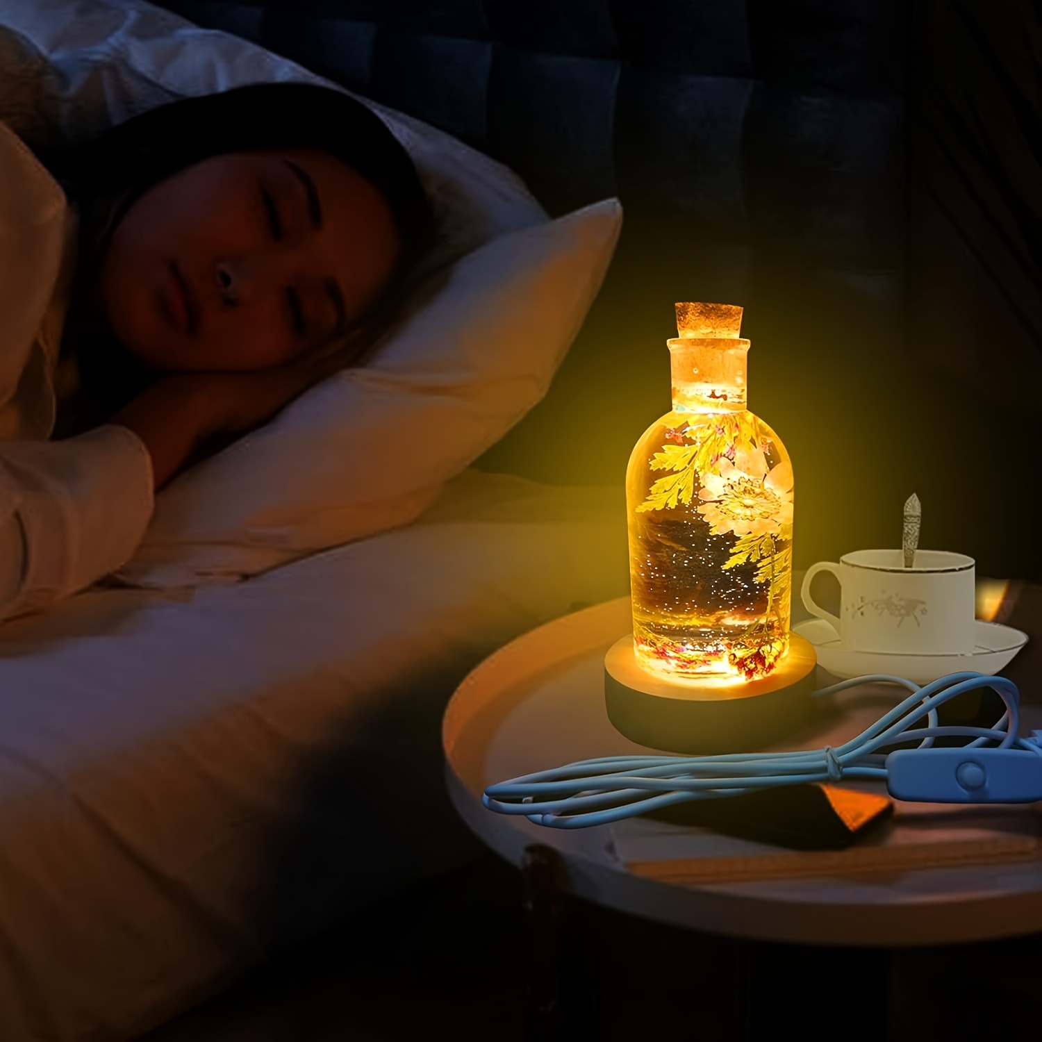 드리프트 병 모양의 레진 몰드 세트, LED 조명 덮개 - Desk Setup Lamp 리뷰 및 가격