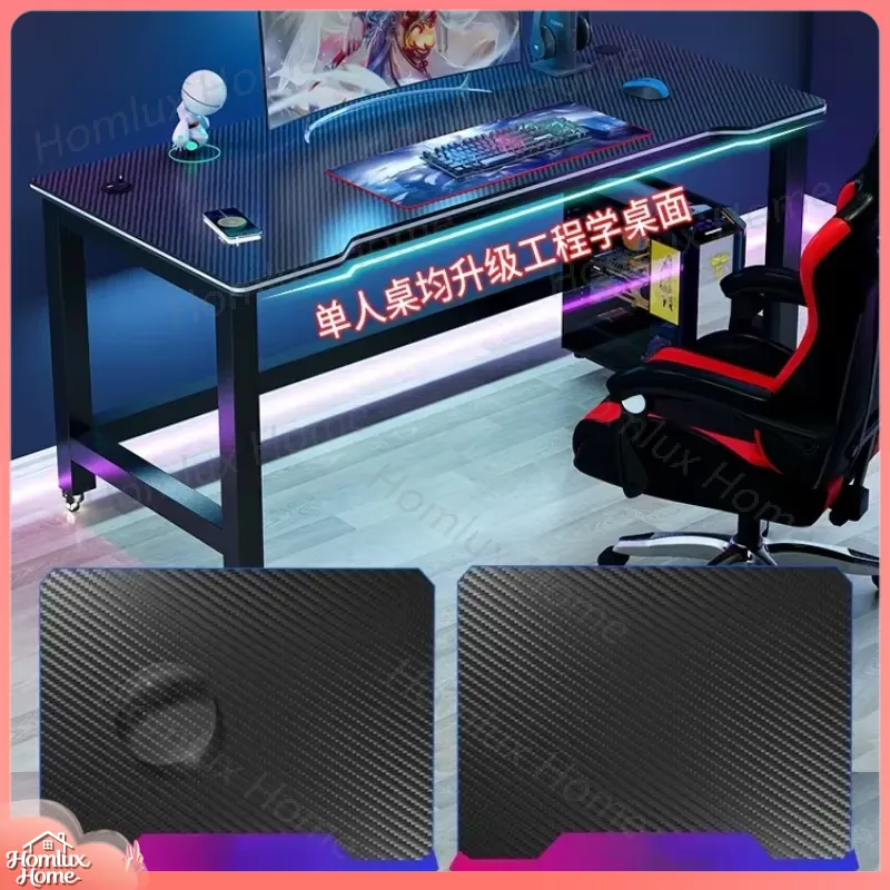 카본 파이버 질감 블랙 게이밍 데스크 인체공학적 높이  - Desk Setup L Shaped 리뷰 및 가격