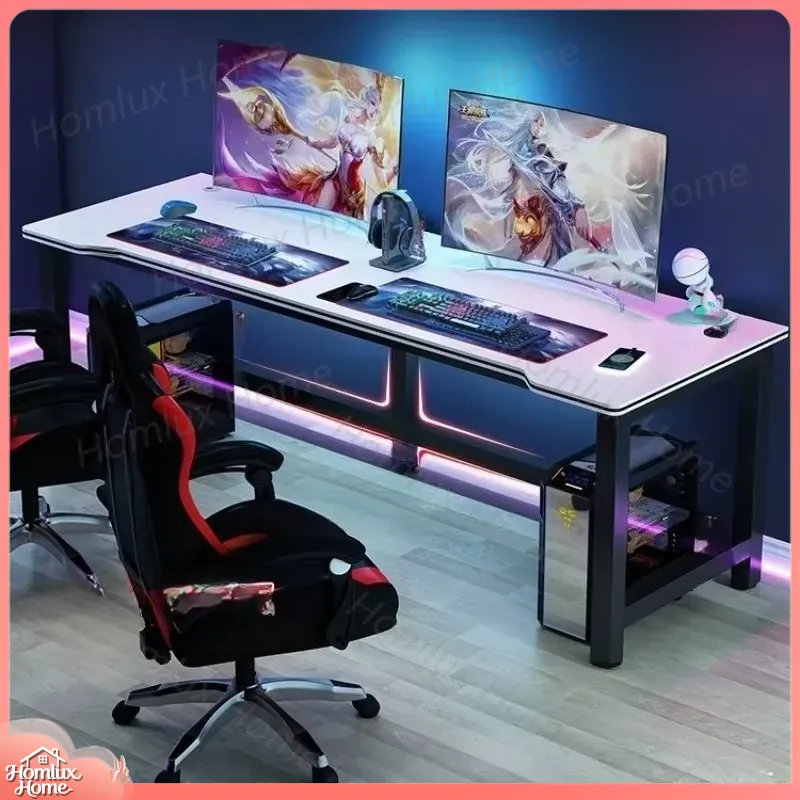 카본 파이버 질감 블랙 게이밍 데스크 인체공학적 높이  - Desk Setup L Shaped 리뷰 및 가격