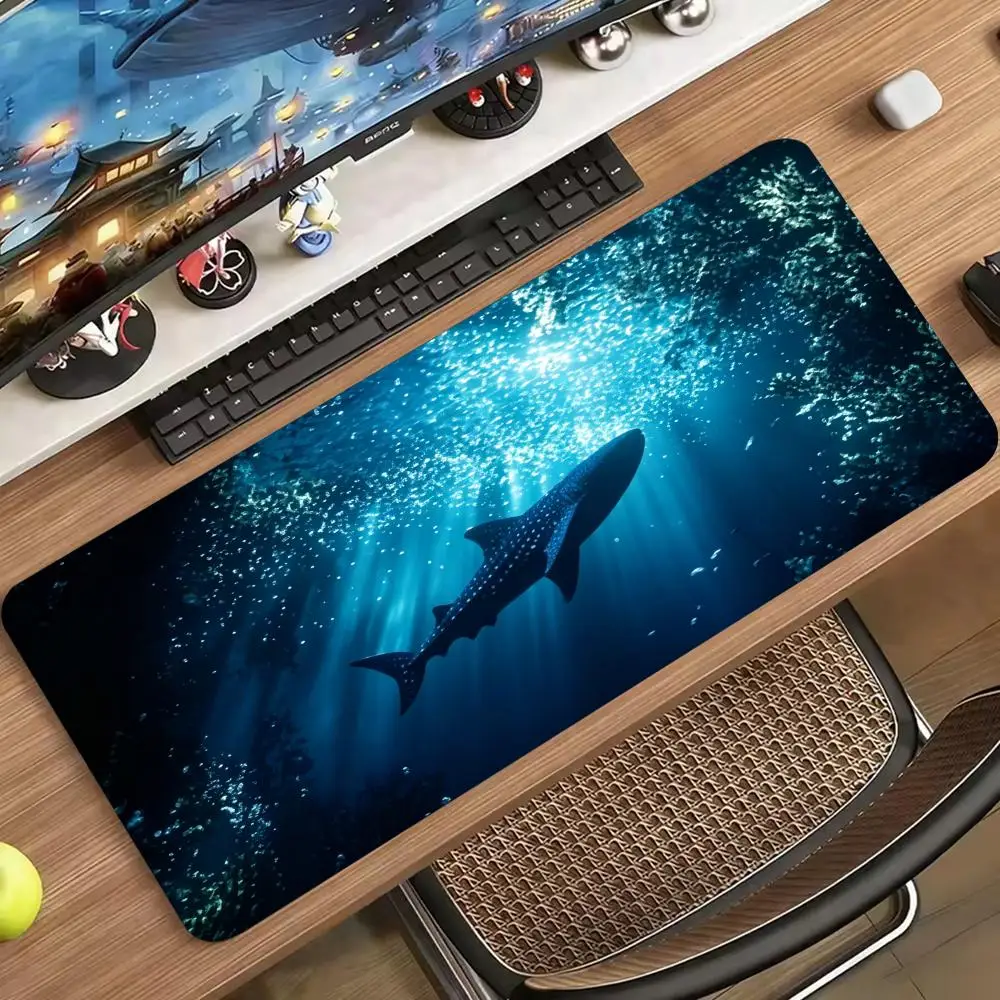 심해 고래상어 디자인의 대형 게이밍 마우스 패드, 미끄 - Desk Setup Pc And Laptop 리뷰 및 가격