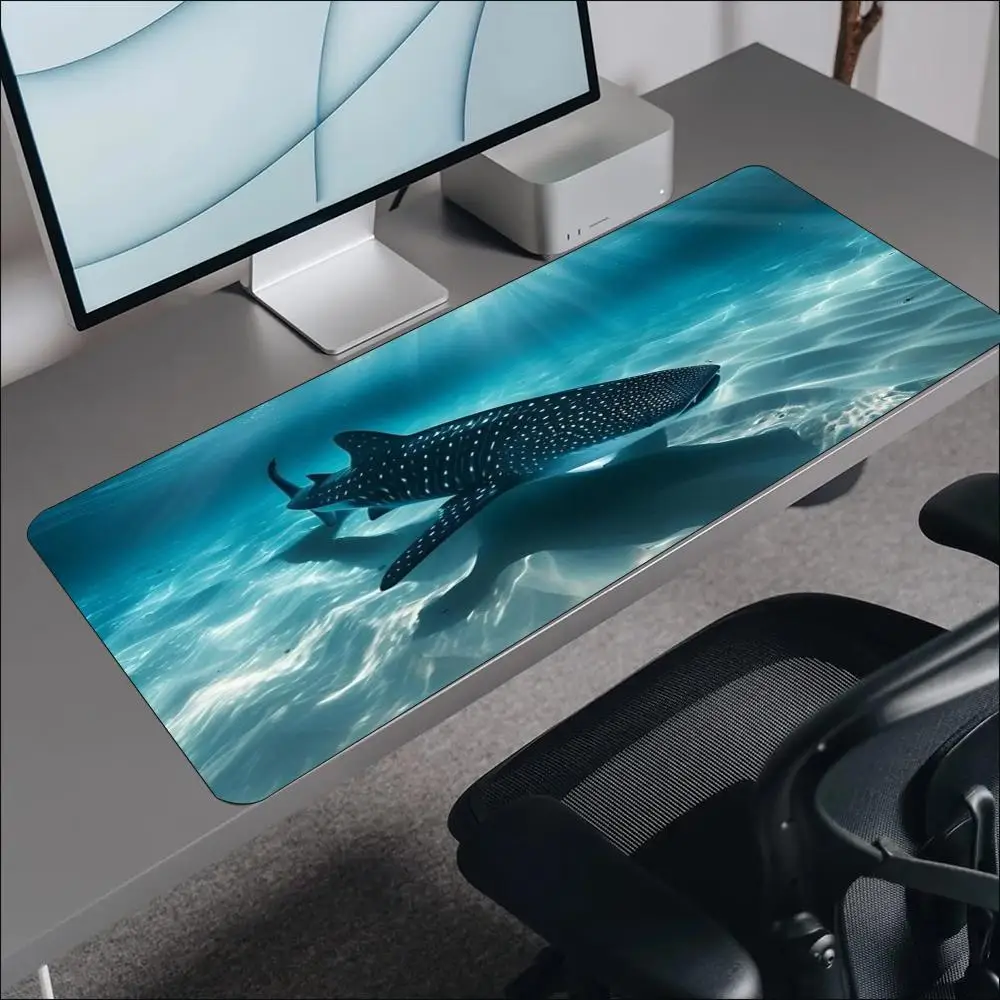 심해 고래상어 디자인의 대형 게이밍 마우스 패드, 미끄 - Desk Setup Pc And Laptop 리뷰 및 가격