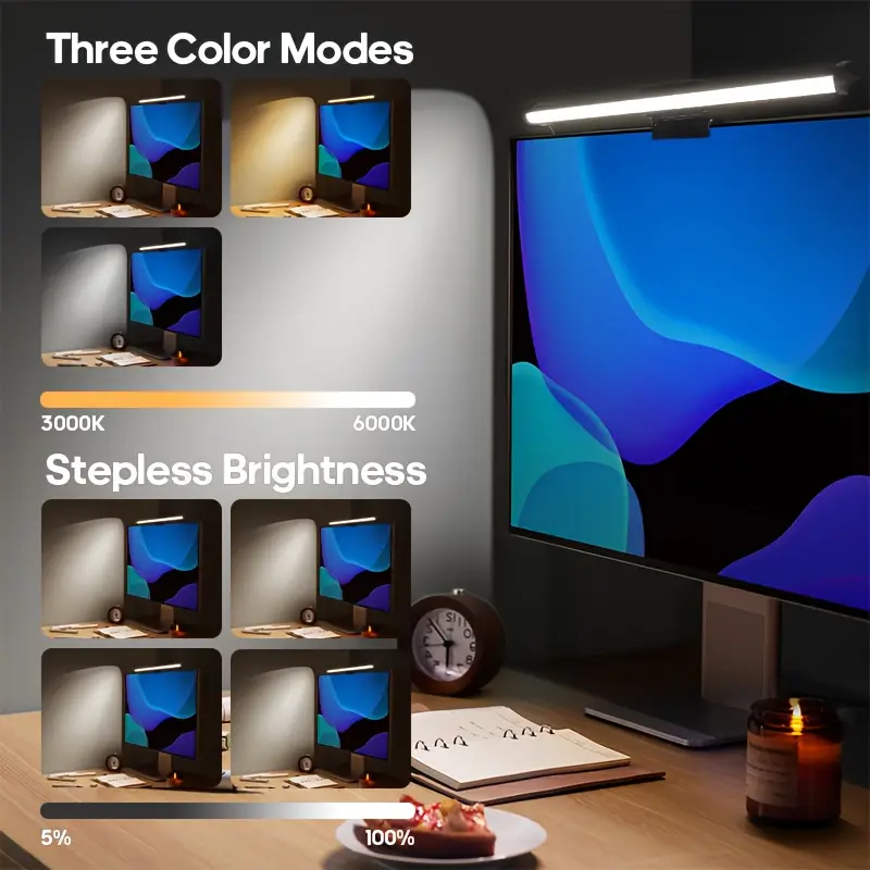 USB LED 데스크 램프 스크린 걸이형 조명 곡선형  - Desk Setup Lamp 리뷰 및 가격