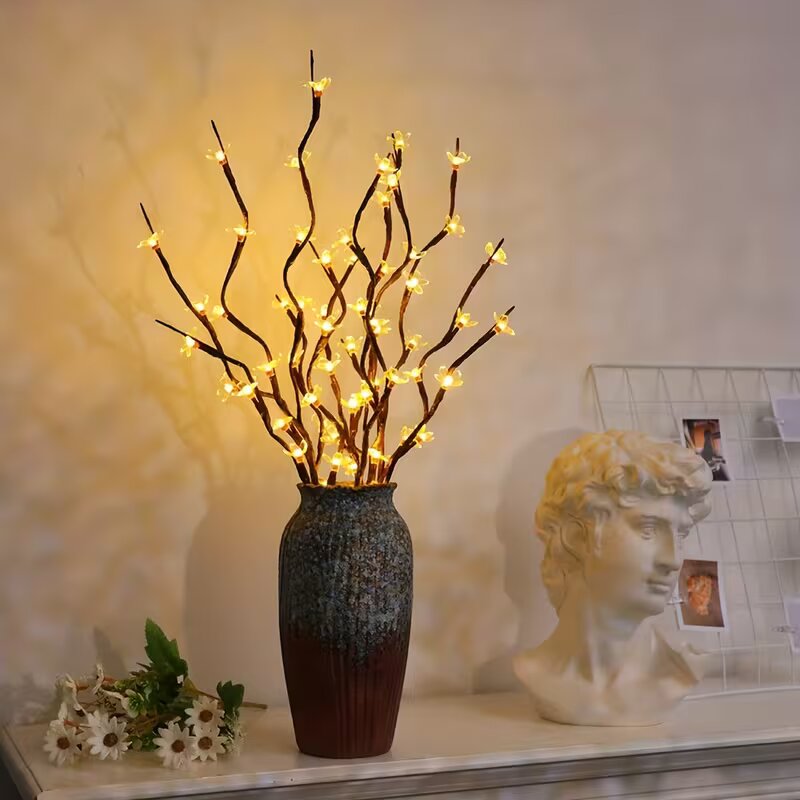 1/2PC 20LED 벚꽃 나무 가지 조명 실내외 홈  - Desk Setup Lamp 리뷰 및 가격
