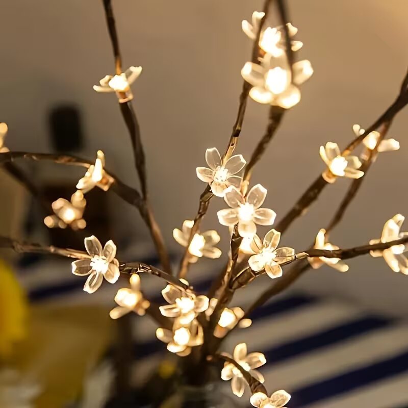 1/2PC 20LED 벚꽃 나무 가지 조명 실내외 홈  - Desk Setup Lamp 리뷰 및 가격