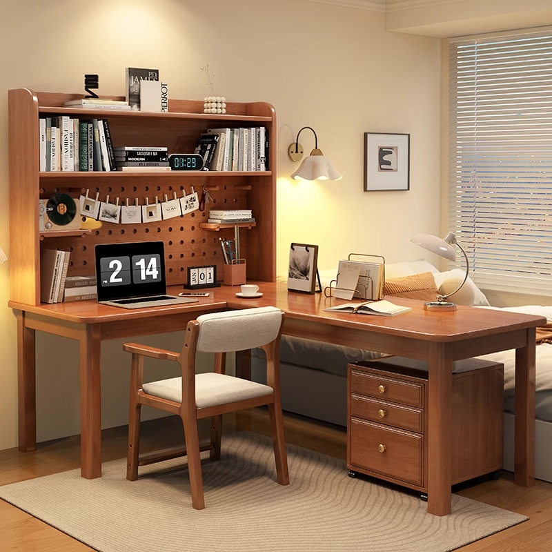 현대적인 7자형 L자형 원목 코너 책상, 통합형 책꽂이 - Desk Setup L Shaped 리뷰 및 가격