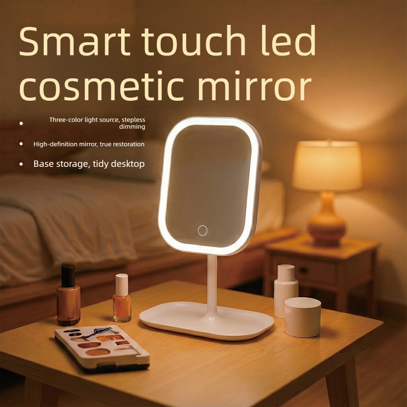 새로운 LED 모던 데스크탑 화장 거울, 휴대용 3색  - Desk Setup Lamp 리뷰 및 가격