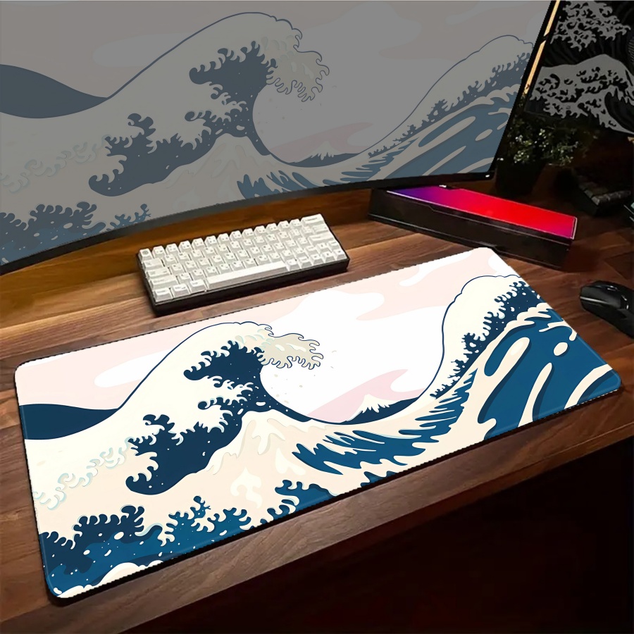 Pc 게이머 마우스 패드 그레이트 웨이브 키보드 빅 게 - Desk Setup Pc And Laptop 리뷰 및 가격