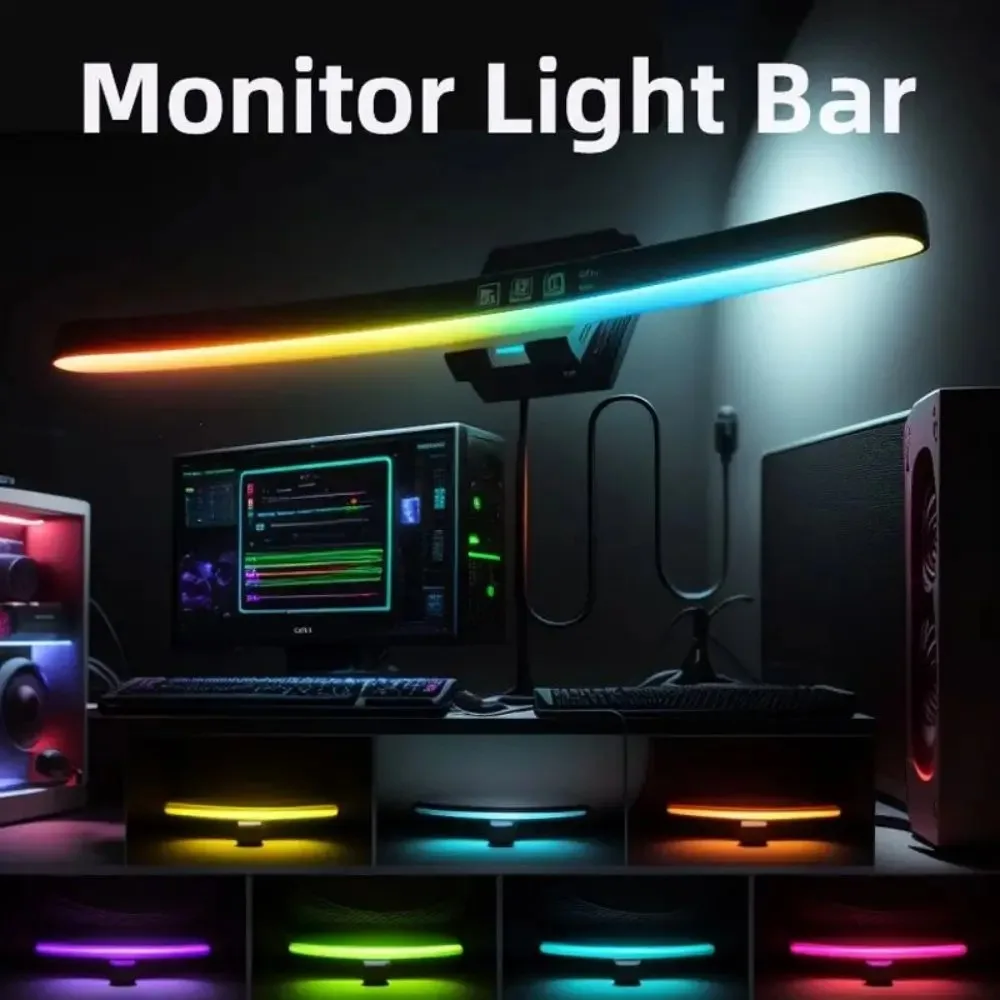컴퓨터 모니터 라이트 바 RGB 음악 리듬 스크린 행잉 - Desk Setup Lamp 리뷰 및 가격