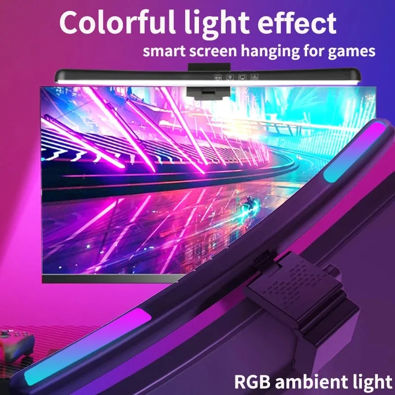컴퓨터 모니터 라이트 바 RGB 음악 리듬 스크린 행잉 - Desk Setup Lamp 리뷰 및 가격
